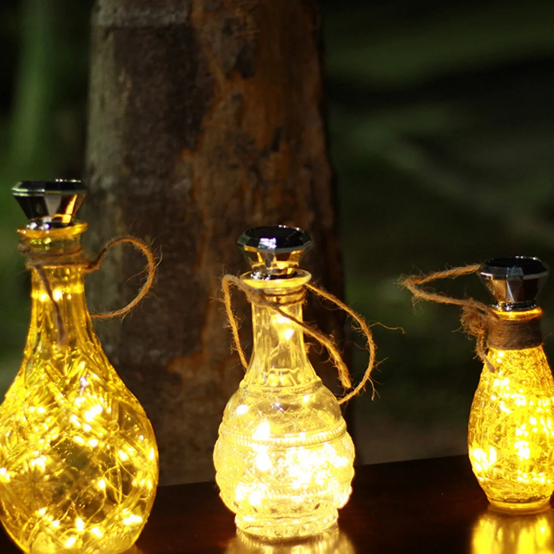 6 шт. солнечные фонари для бутылок вина 2 м 20 светодиодов солнечная гирлянда