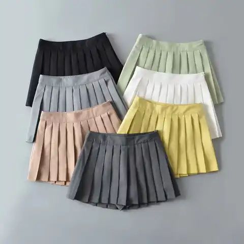Summer mini Skirt Women Sexy Pleated skirts for women Vintage high waist Skirt Korean fashion White Black y2k skirt 2023