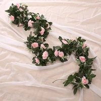 jmt silk artificial rose vine hanging flowers for wall decoration rattan fake plants leaves garland romantic wedding home decora