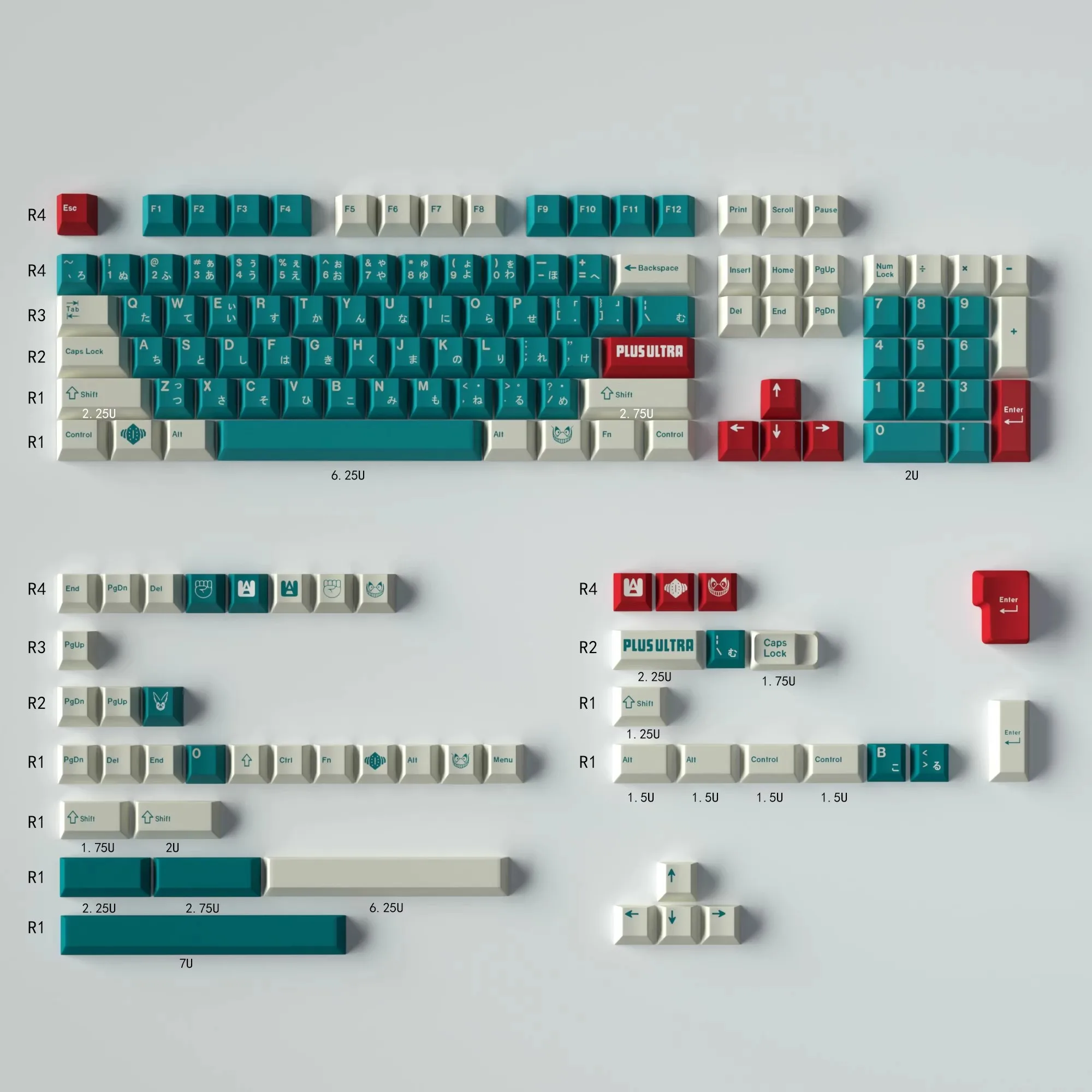 Фото Индивидуальная крышка для клавиш серии GMK, полный набор из 152-клавиш, PBT Hot Rise Cherry, оригинальная заводская высокоадаптируемая механическая клавиатура №1