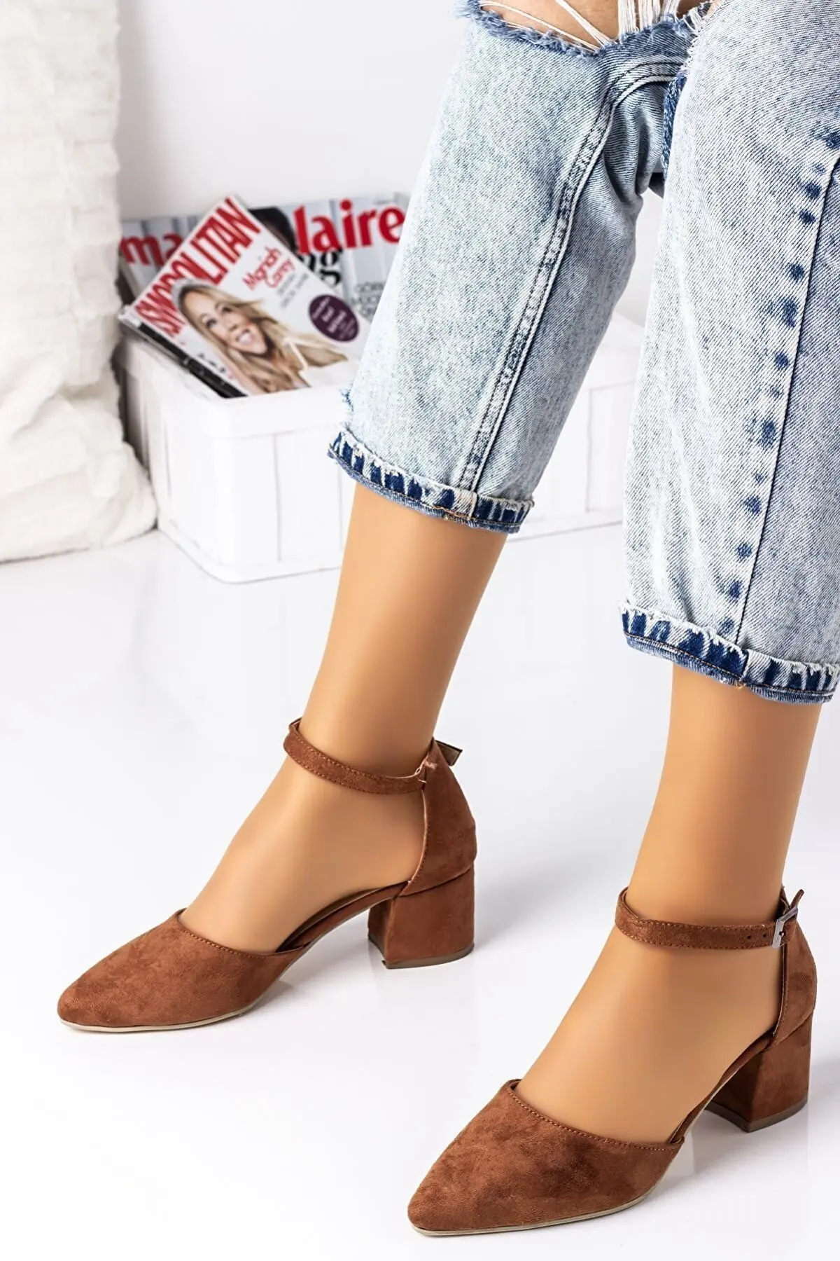 

Women's Ankle Heeled Shoes New