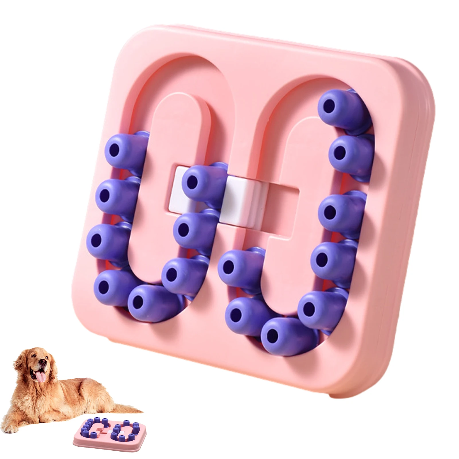 

Миска с медленной кормушкой для собак, улучшенный дозатор для еды, для щенков, кошек, скука, нескользящая нижняя часть