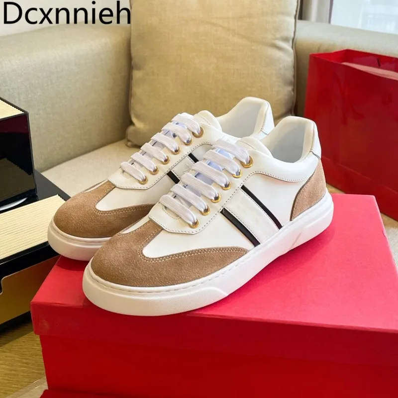 

Spring New Mixed Colors Casual Sneakers Women Lace Up Small White Shoes Ladies Round Toe Comfort Flat Running Shoes Woman 2022