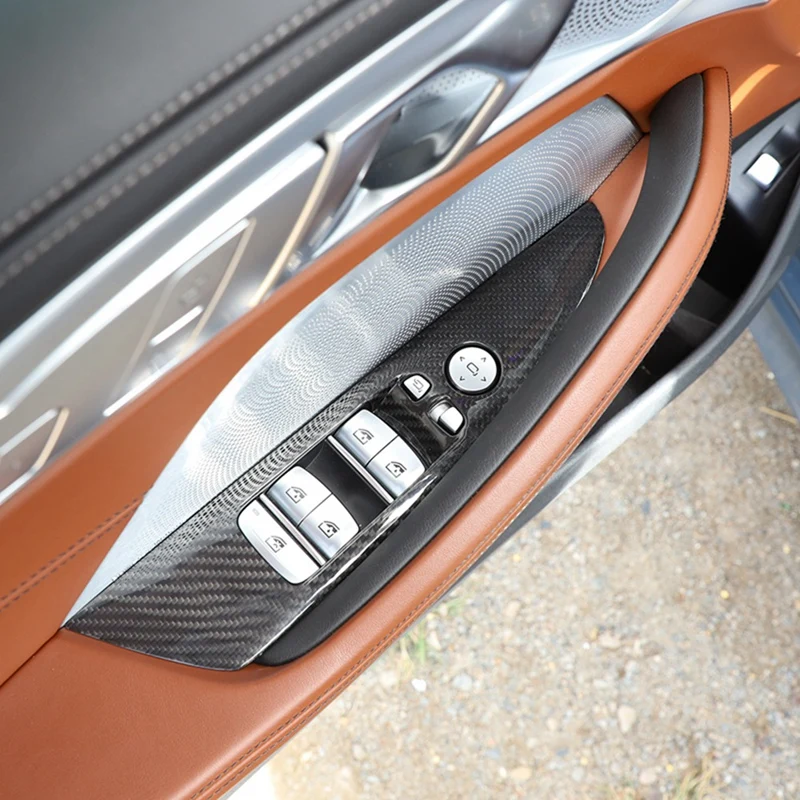 Для BMW 8-Series G14 G15 2019-2023 сухое углеродное волокно Кнопка стеклоподъемника