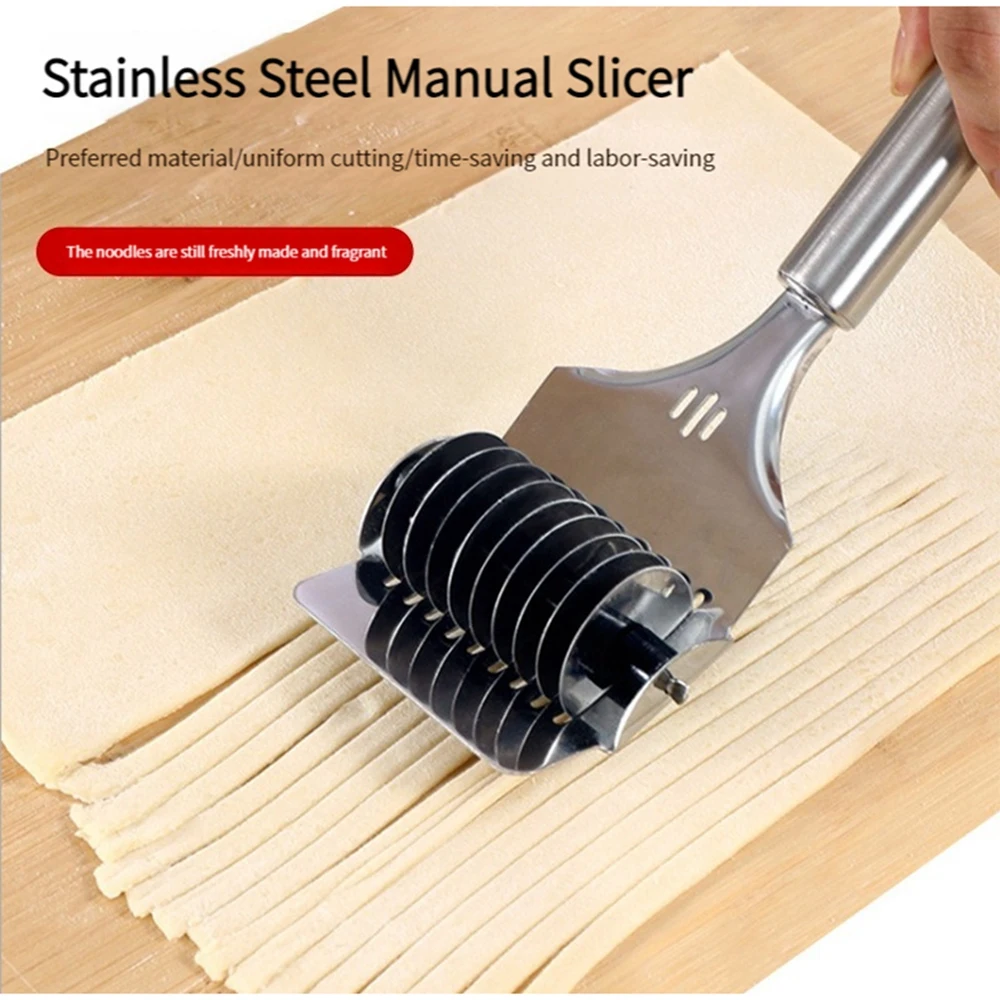 

Manual Noodle Cutter Stainless Steel Roller Noodle Maker Fast Food Noodles Dough Rolling Machine Pasta Tools Gadgets For Kitchen