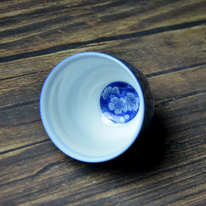 WHYOU Cermic Antique Teacup Retro Gong Fu Tea Single Cup High Quality Handpainted Tureen Teaware Set Business Gift Tableware |