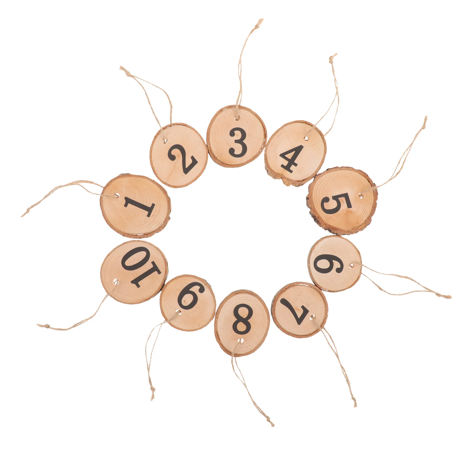 

10 Pcs Wood Chips Rustic Home Decor Decoration Bamboo Wooden Slice Centerpieces