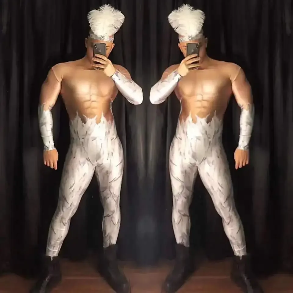 Блестящие комбинезоны сексуальный костюм для мужчин блестящий женский