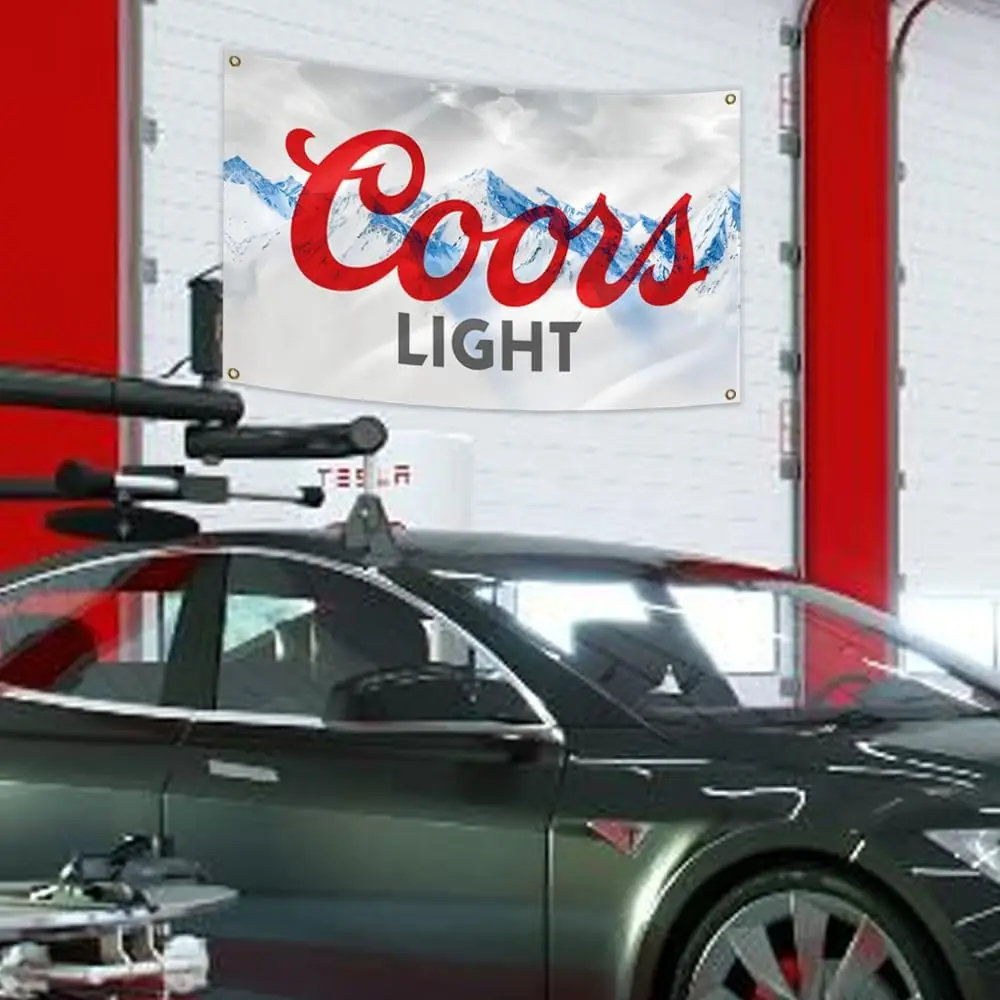Фото Постер-декор Coors Light Beer: Рекламный баннер для бара, паба, вечеринки, зимних мероприятий, горнолыжного курорта. Украшение для охлаждения напитков. №2