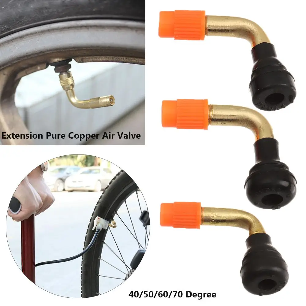 

Elbow Extension Tube Tricycle tire valve Pure Copper 40/50/60/70 Degree Extension Air Valve Tire Valves Tubeless valve