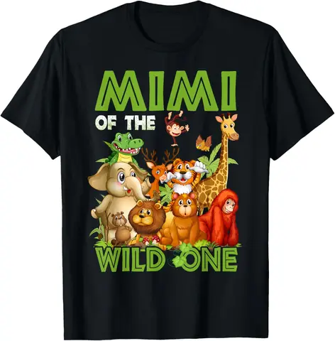 Футболка Mimi Of The Wild One на день рождения с изображением сафари и джунглей