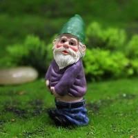high quality fairy garden drunk gnomes miniature ornaments set dwarf bonfire statues planter flower pot mini decor accessories
