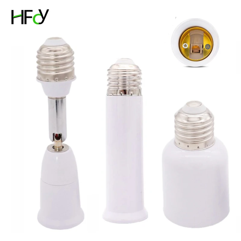 

2pcs Universal E27 to E27 Lengthened Lamp Holder Tube LED Light Bulb Base Extension Lamp Head Conversion Socket 95MM 120MM