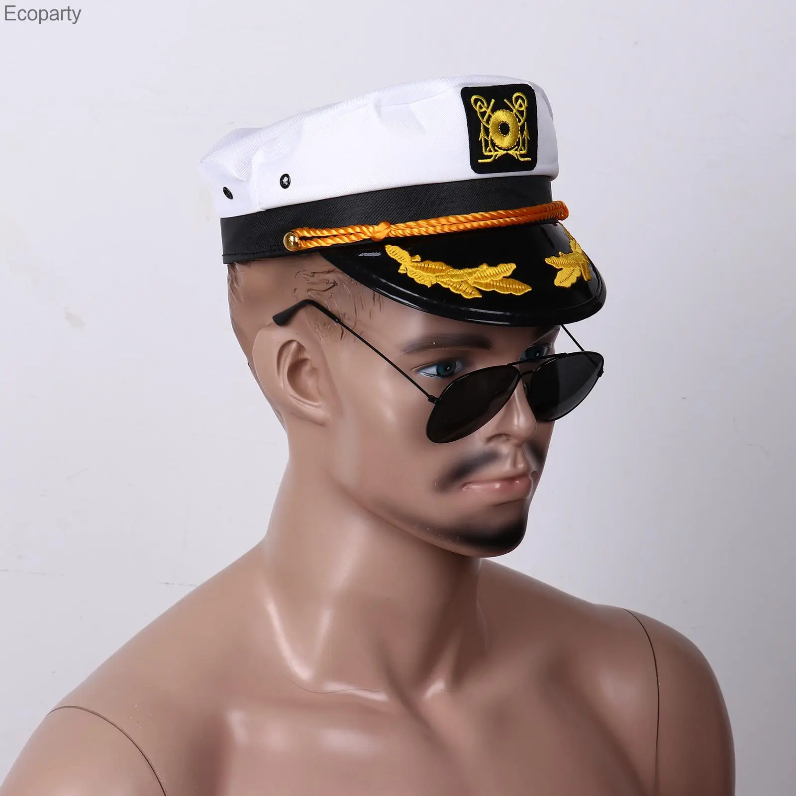 Шапка для яхты косплея шапка чиппера Матросская солнцезащитные очки-авиаторы