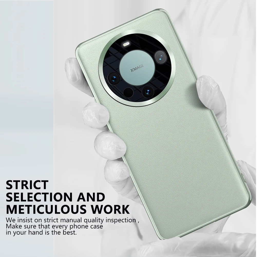 Кожаный чехол для Huawei Mate 60 Pro из натуральной кожи противоударный жесткий защитный