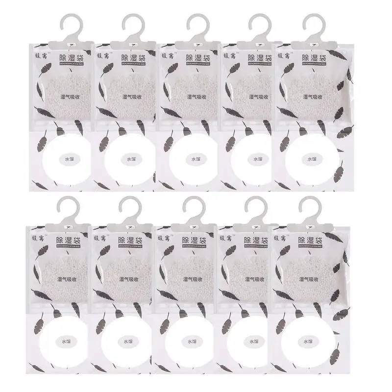 

Moisture Absorber Hangings Bags 10PCS Hangings Closet Dehumidifier Bags For Basement Closet Dehumidifiers & Odor Removers For
