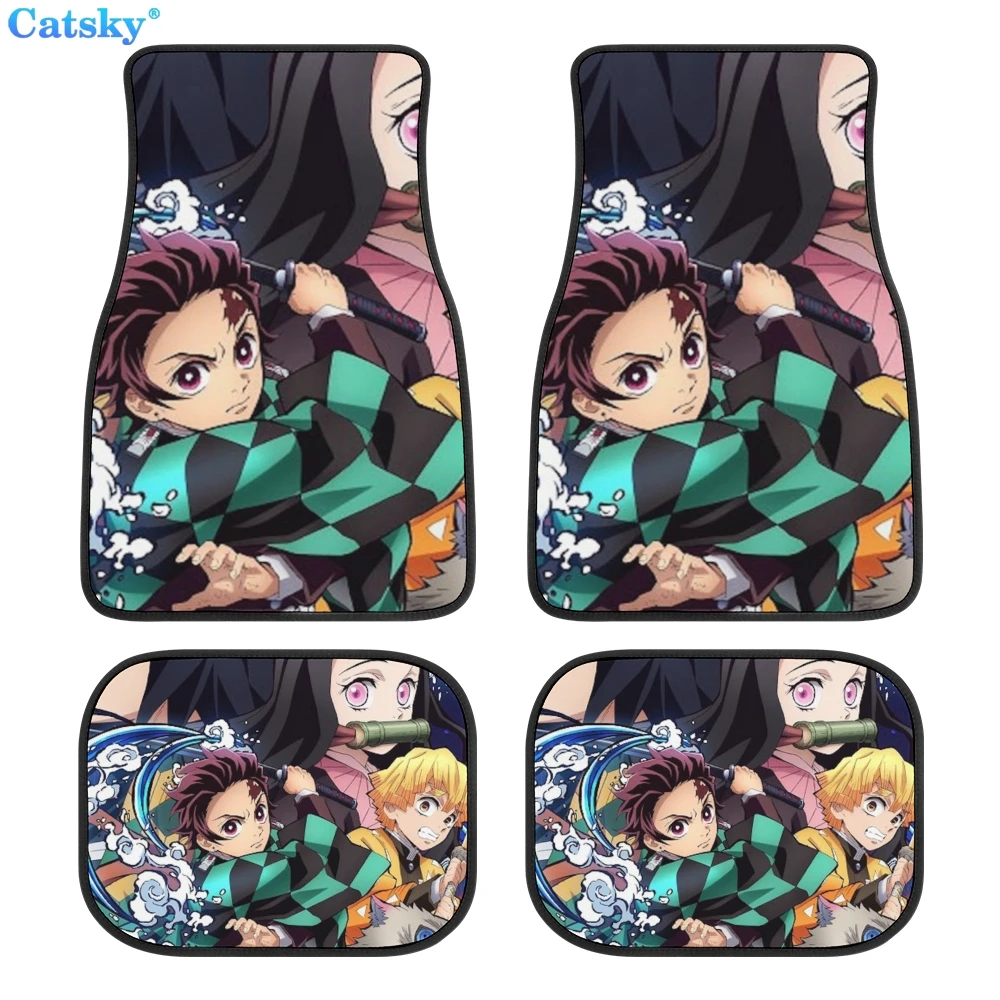 

Ghost Killing Blade Demon Slayer Anime Car Floor Mats, Hippie Car Mat, Car Accessories Gift, Stoner Gift, Retro Car Accessories