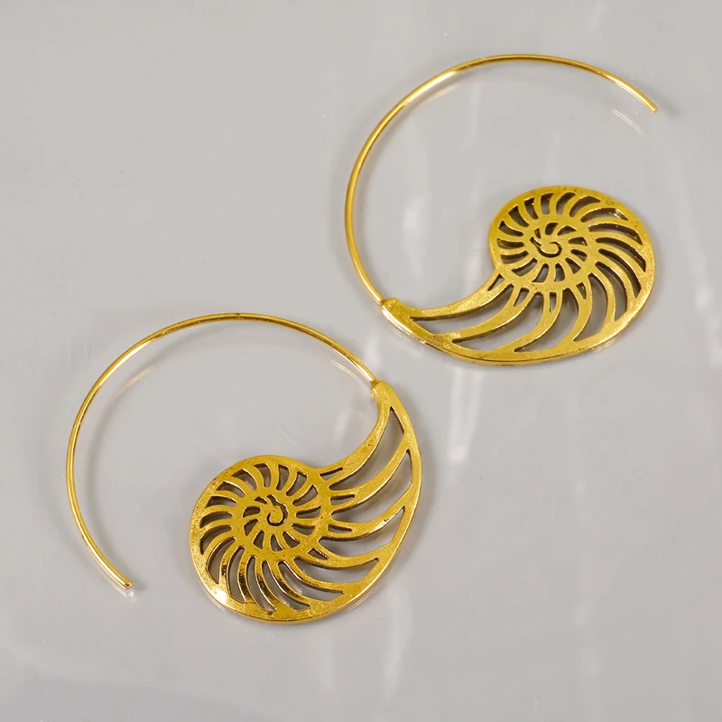

Vintage Ethnic Antique Metal Drop Earrings for Women Punk Jewelry Hollow Handmade Statement Dangle Earrings