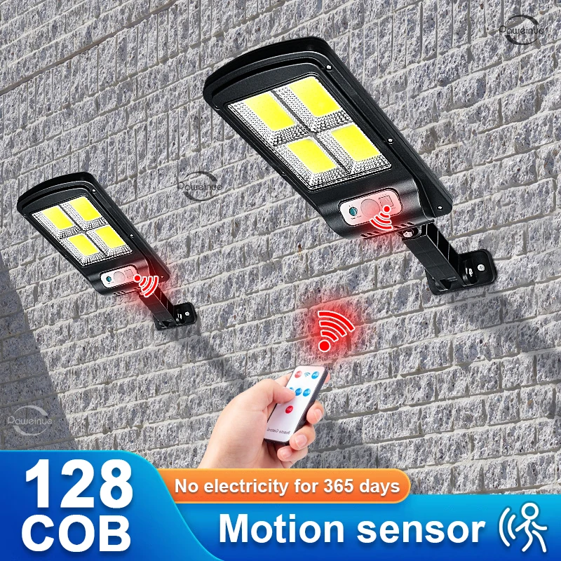

4000Lumen Solar Street Led Light Outoor 3000W Солнечные лампы с 3 режимами Водонепроницаемые датчики движения Лампы безопасности Сад Патио Путь