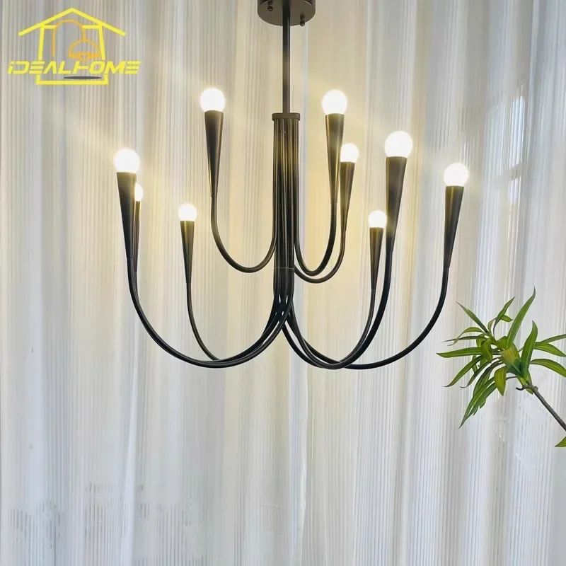 Американские роскошные подвесные светильники со свечами светодиодные E14