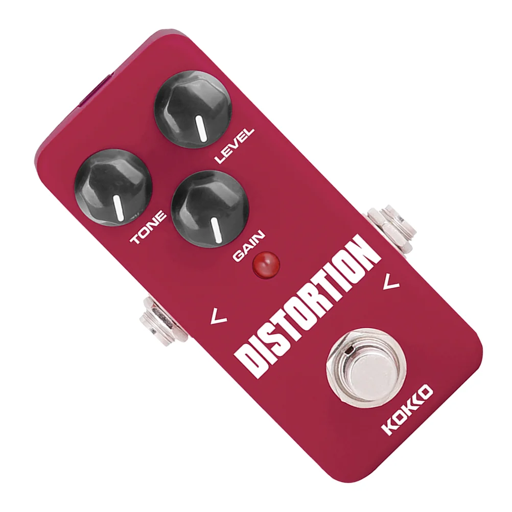 

Mini Distortion Effect Guitar Pedal Portable Electric Guitar Effects Pedal Stompbox True Bypass Guitar Parts (Dark Red)