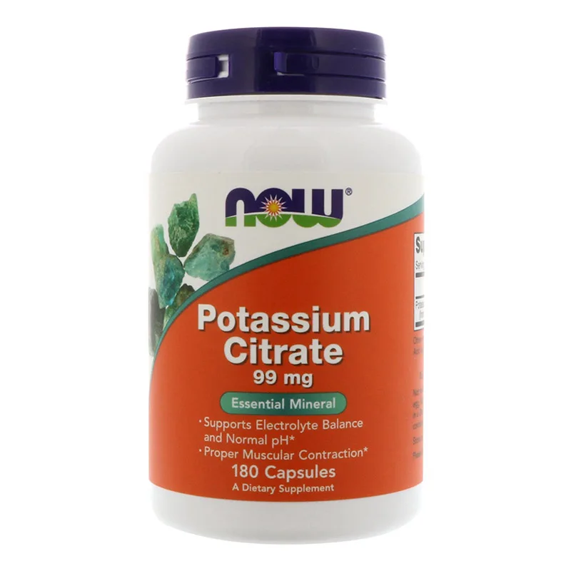 

Free Shipping Potassium Citrate 99 mg supports Electrolyte Balance and Normal pH 180 capsules