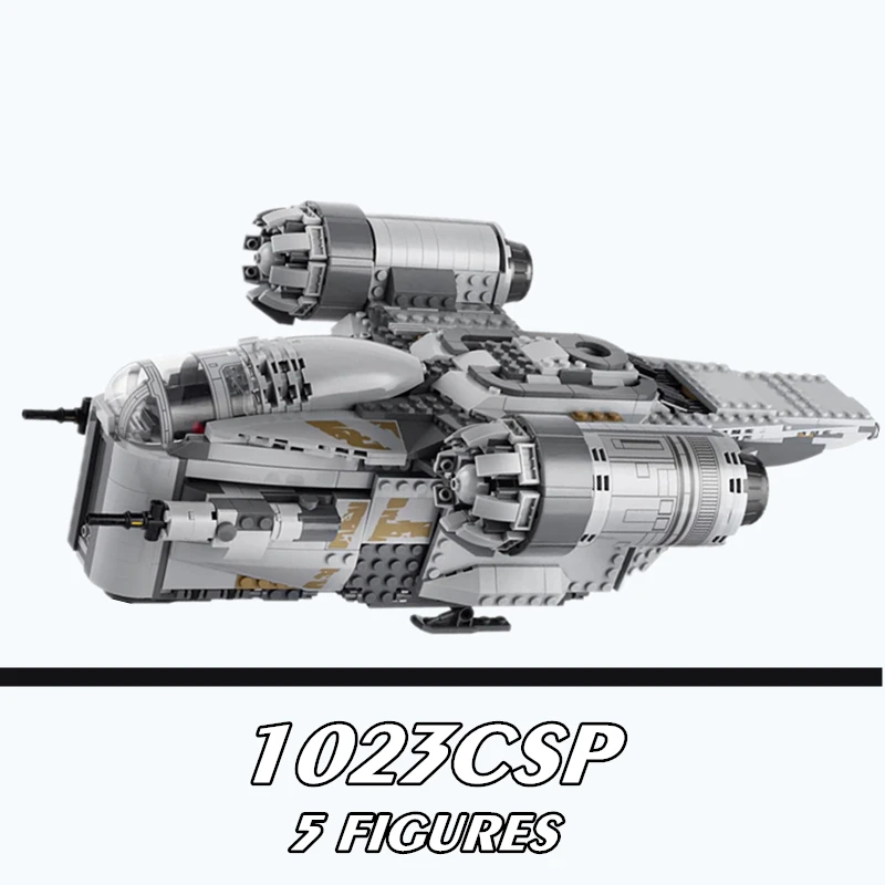 

Stars Space Wars Razor Crest Snowspeeders Bricks Kid Gift Toys 75292 Spaceship Snowfielded Aircraft Building Blocks