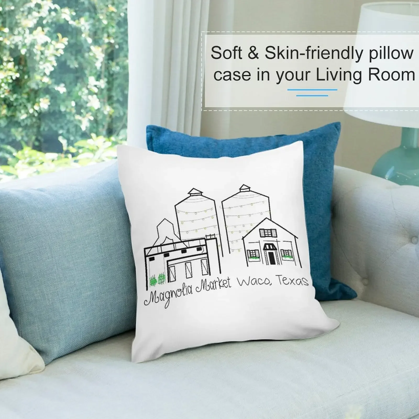 Magnolia Market Waco Texas Декоративная подушка Наволочки Подушка