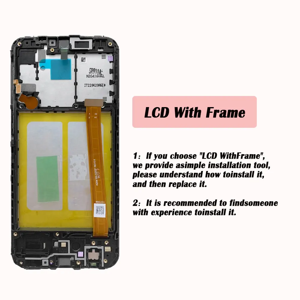 Подходит для замены ЖК-экрана Samsung A20E ЖК-экран A202 A202F с сенсорным дигитайзером
