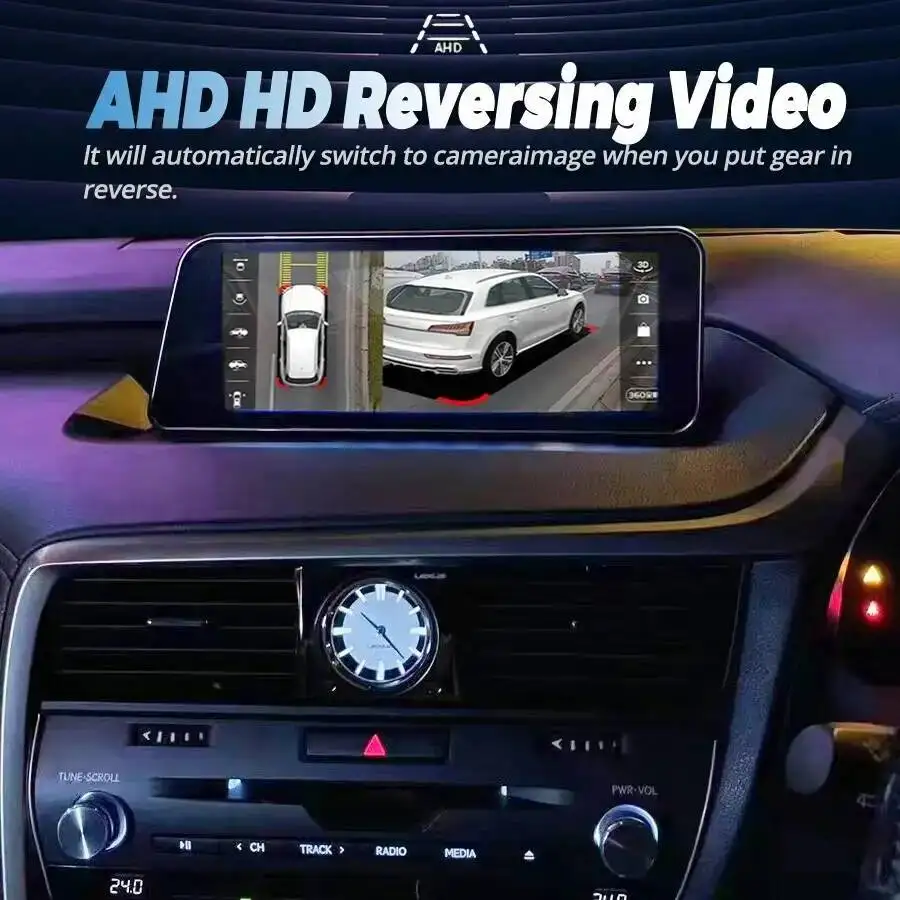 Фото Мультимедийный GPS-плеер с Android, беспроводным CarPlay, навигацией и стереосистемой, 12.3-дюймовый автомобильный радиоприемник для Lexus RX RX330 RX350 2016-2019 (RHD) №4