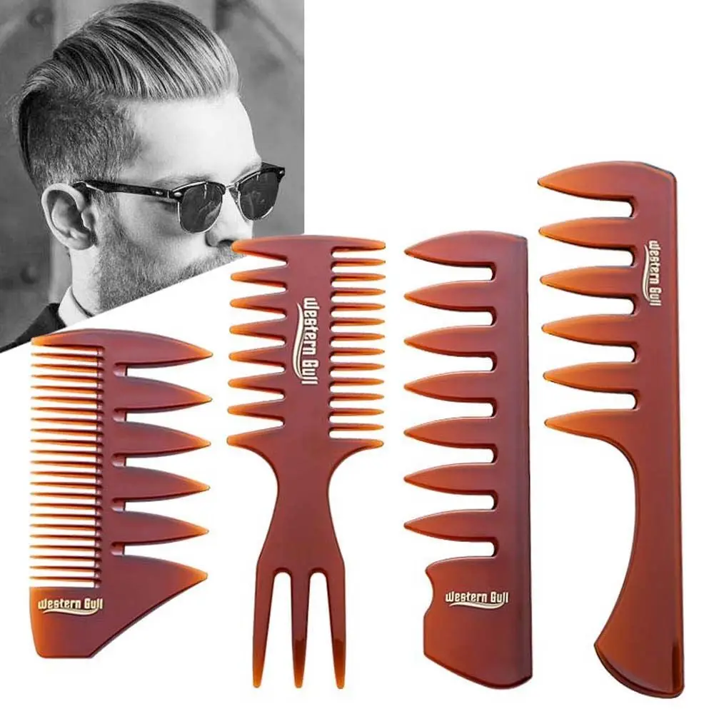 

Men Professional Double Side Tooth Combs Fish Bone Shape Hair Brush Barber Hair Dyeing Cutting Coloring Brush Hairstyling Tool