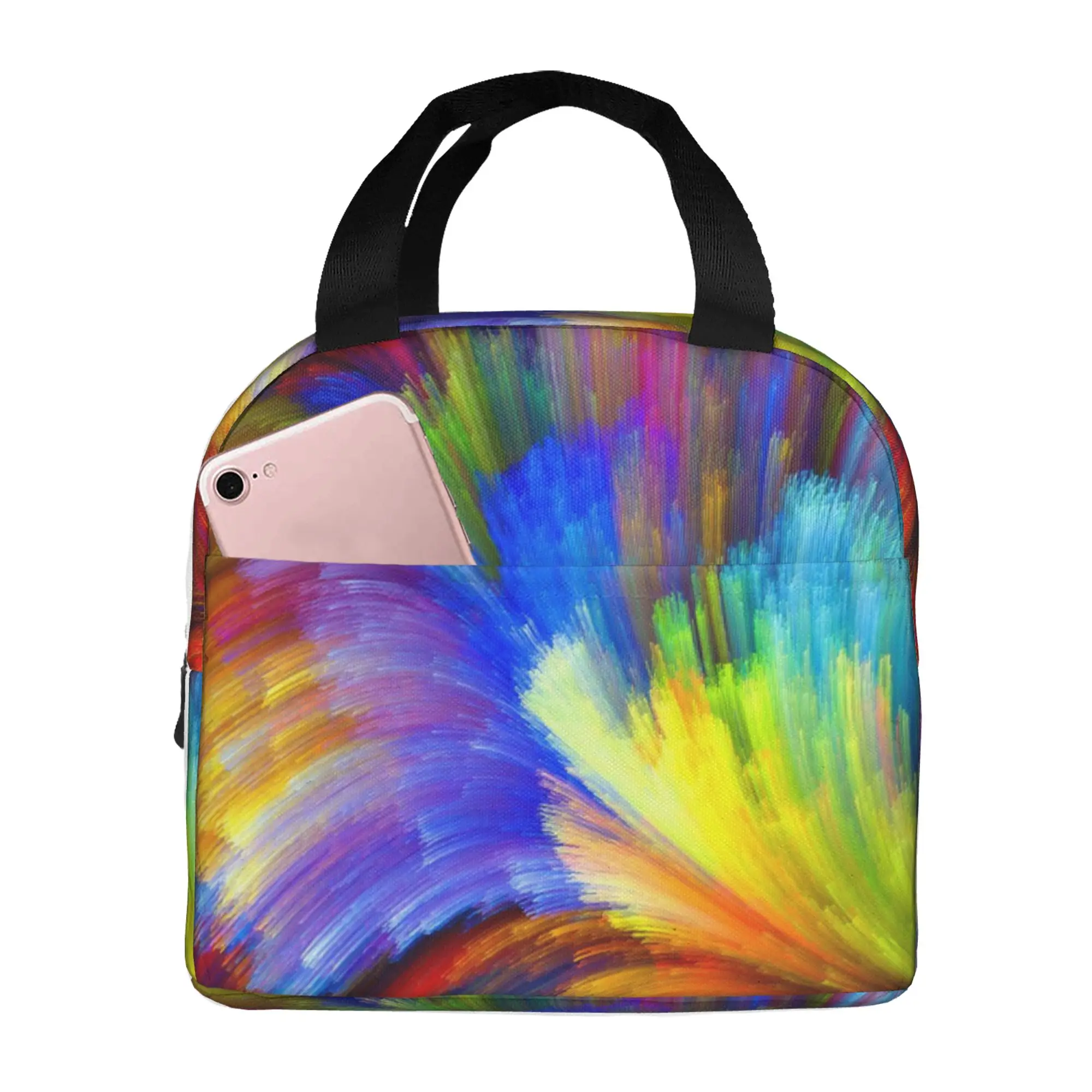 

Colorful Cool Lunch Bag Insulated Lunch Box Multi-functional Lunch Tote Bags Reusable Thermal Cooler Bag
