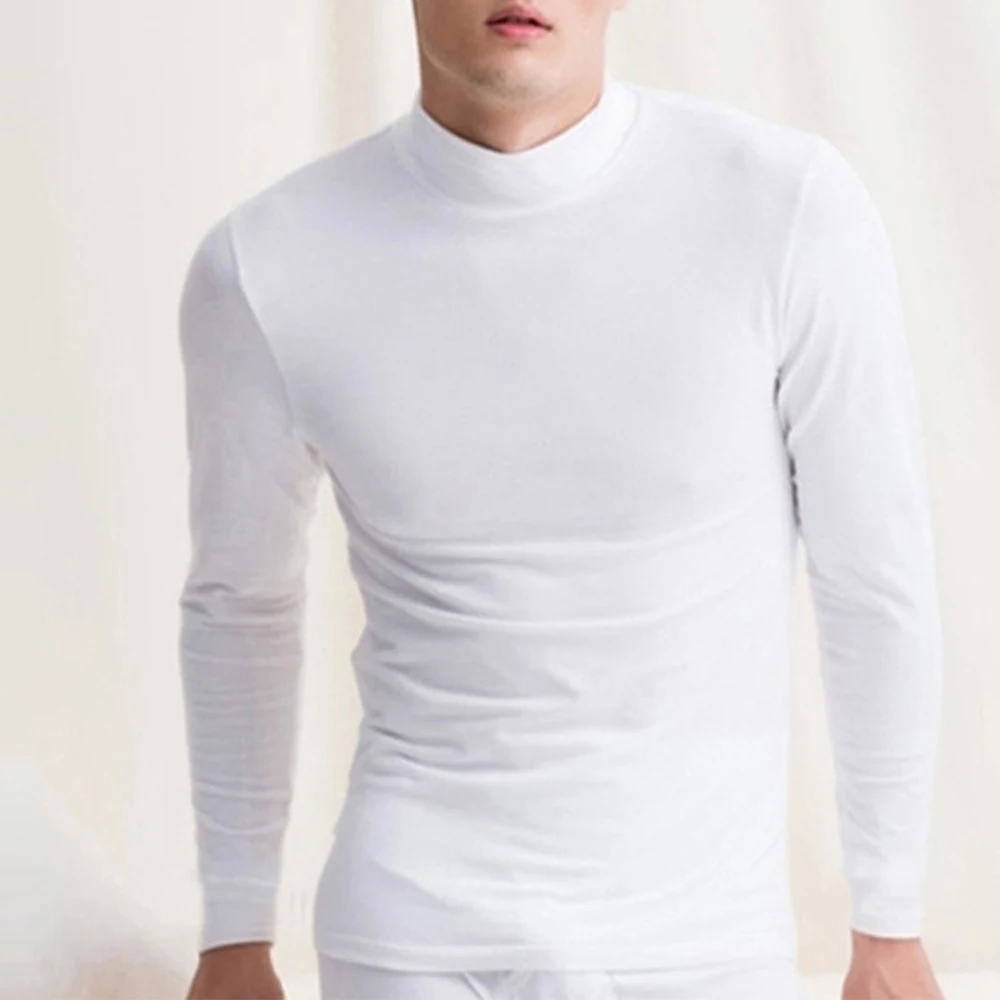 

2022 Fashion Mens Pullover Thermal Underwear Base Layer T Shirt Breathable Comfortable Jumper Top L-2XL Slim Fit
