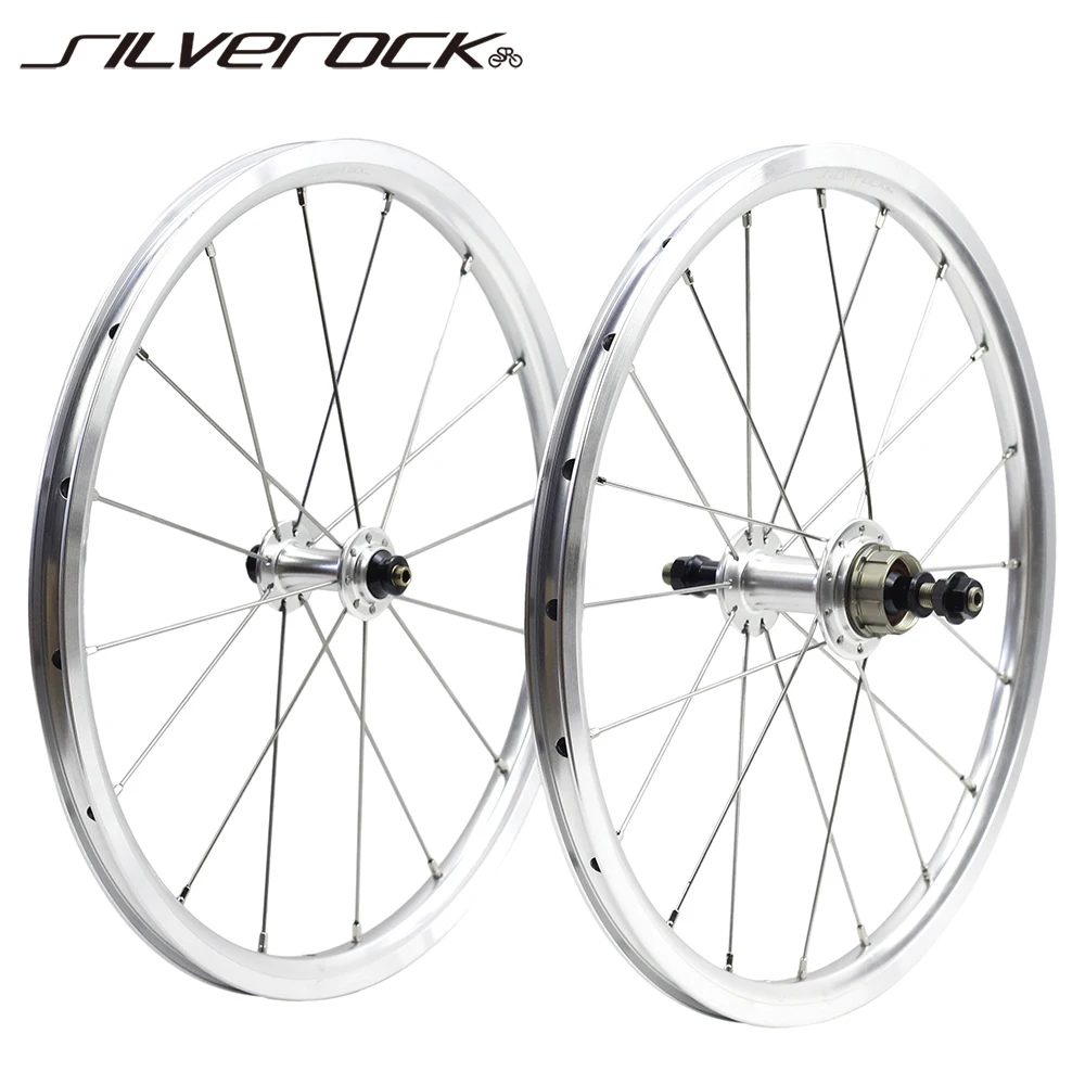 

SILVEROCK Bike Wheelset 1-3 Speed 16 x1 3/8" 349 For Brompton 3sixty 360 Folding Bike Ultralight NBR Rim 14H 21H Wheels 800g