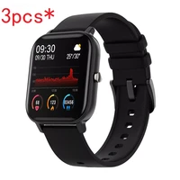 3 pcs wholesale original p8 smart watch 1 4inch waterproof full touch fitness blood pressure smartwatch camera music control