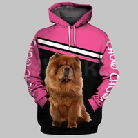 alone together chow chow 3d printed hoodies unisex pullovers funny dog hoodie casual street tracksuit