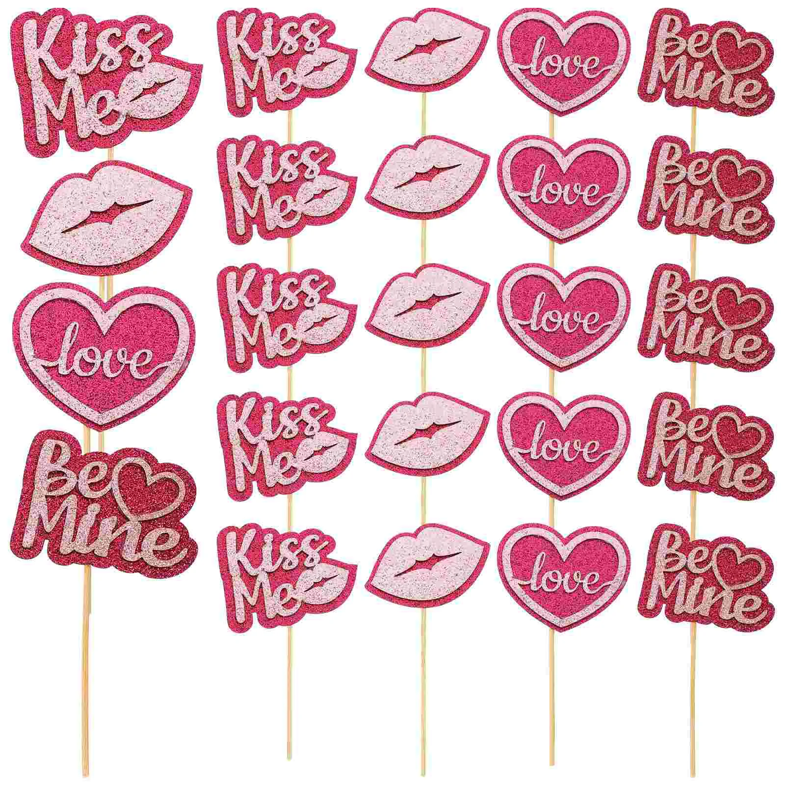 

Cake Cupcake Toppers Picks Day Topper Wedding Love Valentine S Heart Cakes Decoration Valentines Party Engagement Decors Decor
