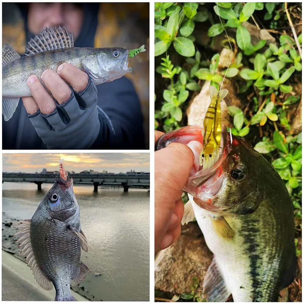 Приманка для креветки мягкая искусственная Рыбалка со свежим вкусом светящаяся