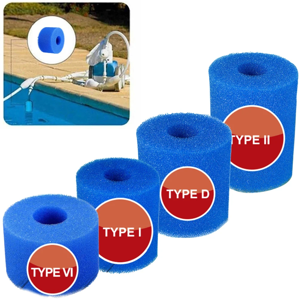 

For Intex Type I/II/VI/D Washable Swimming Pool Filter Sponge Reusable Foam Cleaner Tub Filter Cartridge Garden Accessories