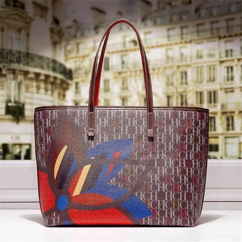

Top Brand 100% Genuine Leather 2022 New Letter CHCH HCHC Women's Large Capacity Shoulder Handbag Famous Luxury Designers Cc Gg