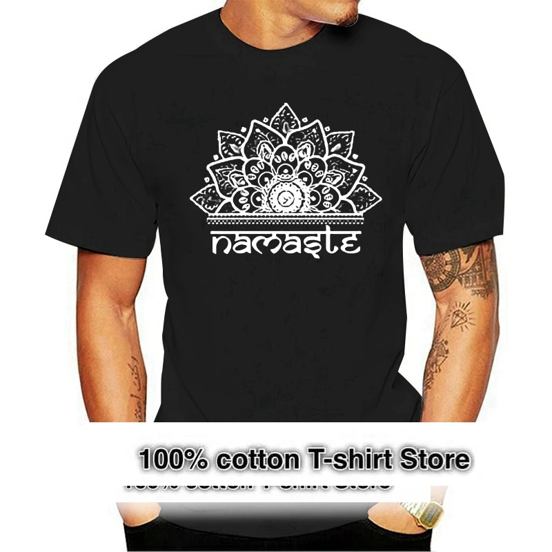 Забавные футболки короткие графические сайты Namaste Namaskar Ом АУМ санскрит
