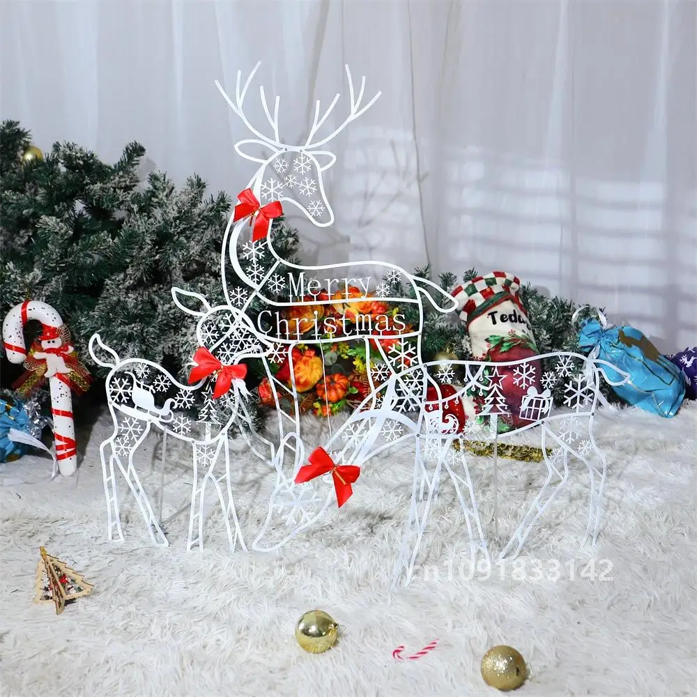 3 шт. Originali Освещенный олень Семейный рождественский декор с подсветкой оленя со