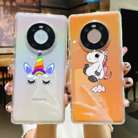cute cartoon unicorn phone case for samsung s20 ultra s30 for redmi 8 for xiaomi note10 for huawei y6 y5 cover