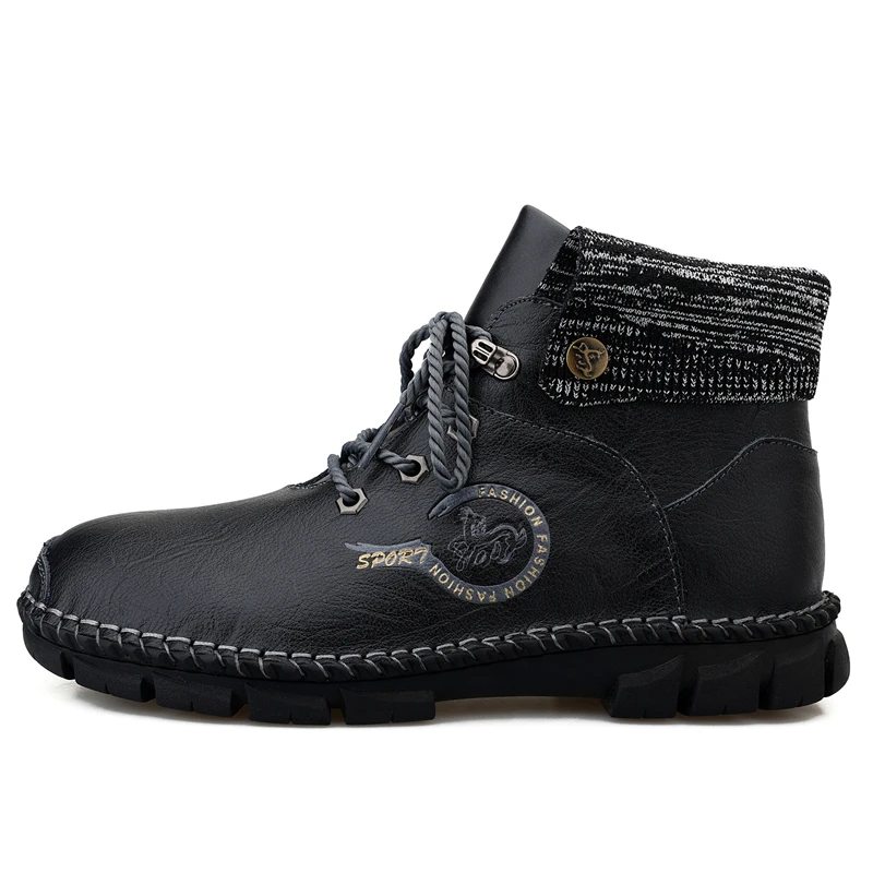 

Botas de para homens marca de moda homem de pele botas de sapatos de curto homens confortável botas