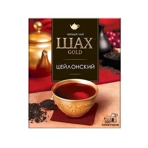 Черный чай в пакетиках Шах Голд Цейлонский, 100 шт