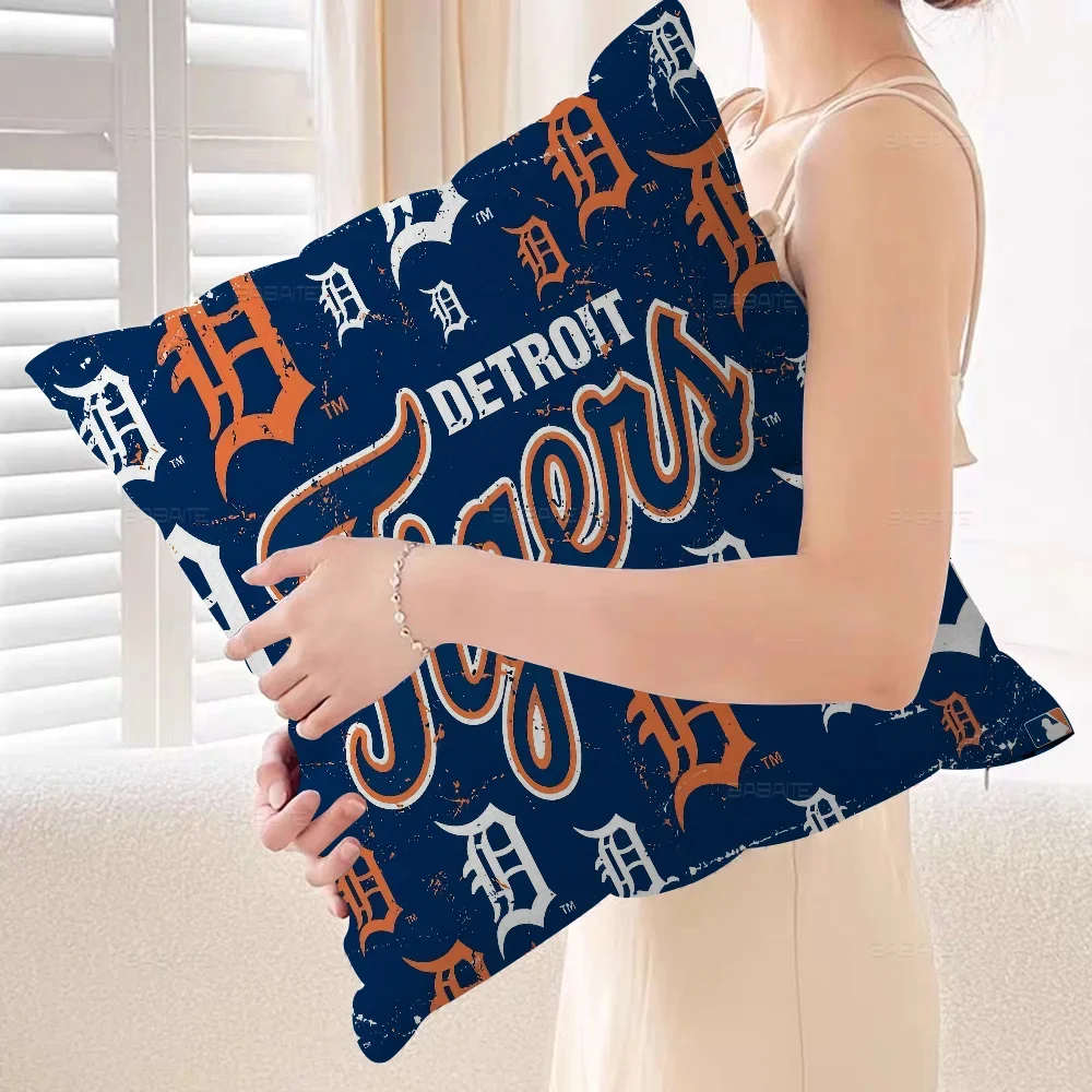 Фото D-Detroit T-Tigers наволочки с мультяшным диваном, декоративные домашние двусторонние печатные короткие плюшевые милые чехлы для подушек №5