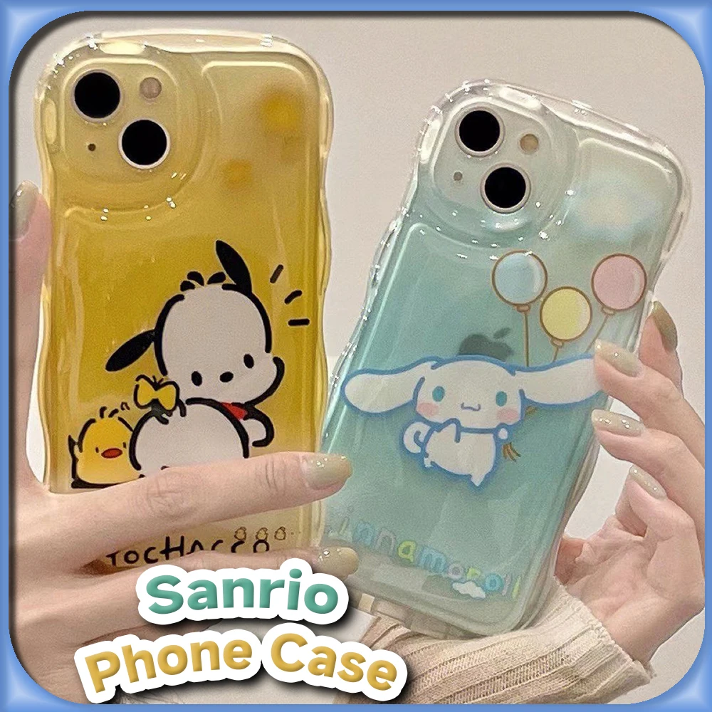 Креативный прозрачный 3D чехол Kawaii Pocahacco для IPhone 15 14 13 12 11 XS/XR 7/8 Pro Max Sanrio Cinnamoroll