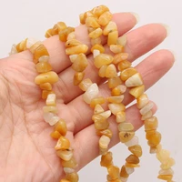 explosive 2021 new natural semi precious stones irregular shape yellow jade stone bead for diy necklace bracelet accessory gift