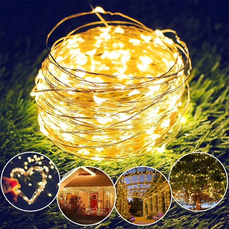 

12m 100LED / 7M 50 LED Solar String Fairy Lights Waterproof Outdoor Garland Solar Power Lamp Christmas For Garden Decoration