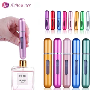Флакон с распылителем для духов 5 мл8 мл, портативный мини-флакон с распылителем Заправляемый алюминиевый, контейнер 5 мл, дорожный флакон для заправки духов